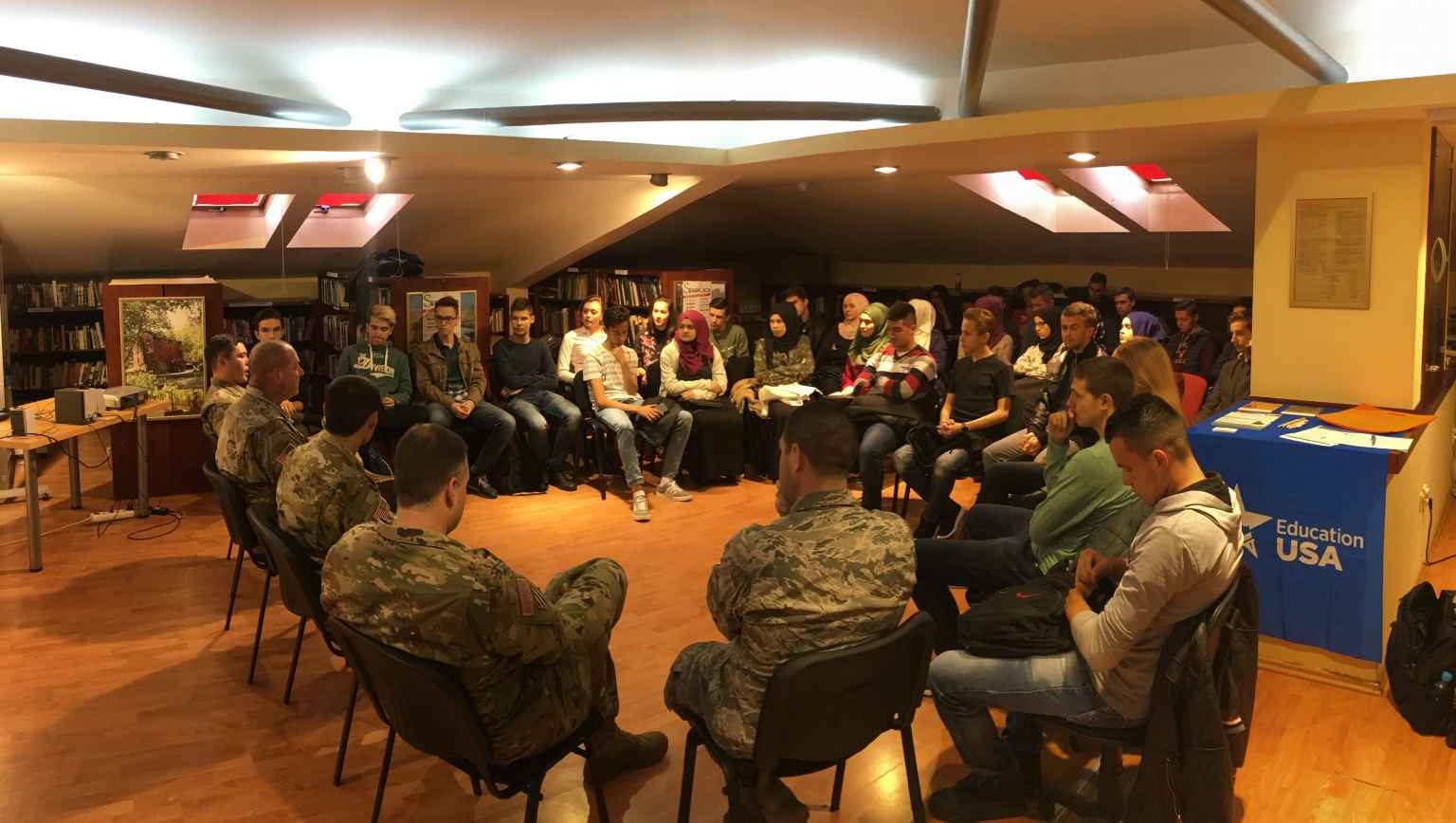 Maryland National Guard at the American Corner Tuzla