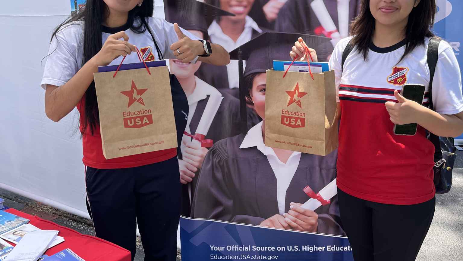 EducationUSA booth at a Vocational Fair