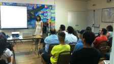 EducationUSA Adviser Gulsen Oztoprak presenting to students