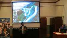 EducationUSA and Opportunity student alumnus, and Andrews University graduate Wandile Mthiyane speaks at an EducationUSA General Information Session