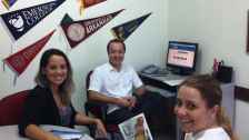 International students meeting with advisor about studying in a US univeristy 
