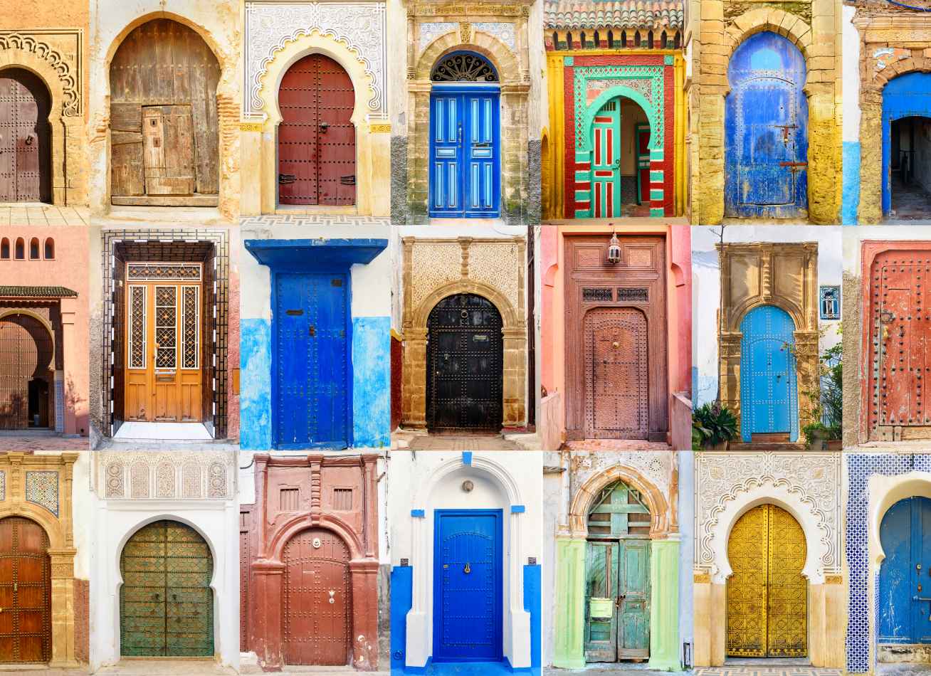 Picture of colorful middle eastern doors