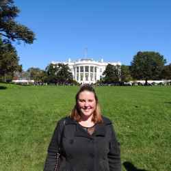 EducationUSA intern Katie at the White House in Washington, DC